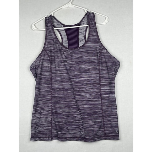 Danskin Now Tops - Danskin Now Tank Top Womens XL Purple Space Dye Mesh Racerback Activewear